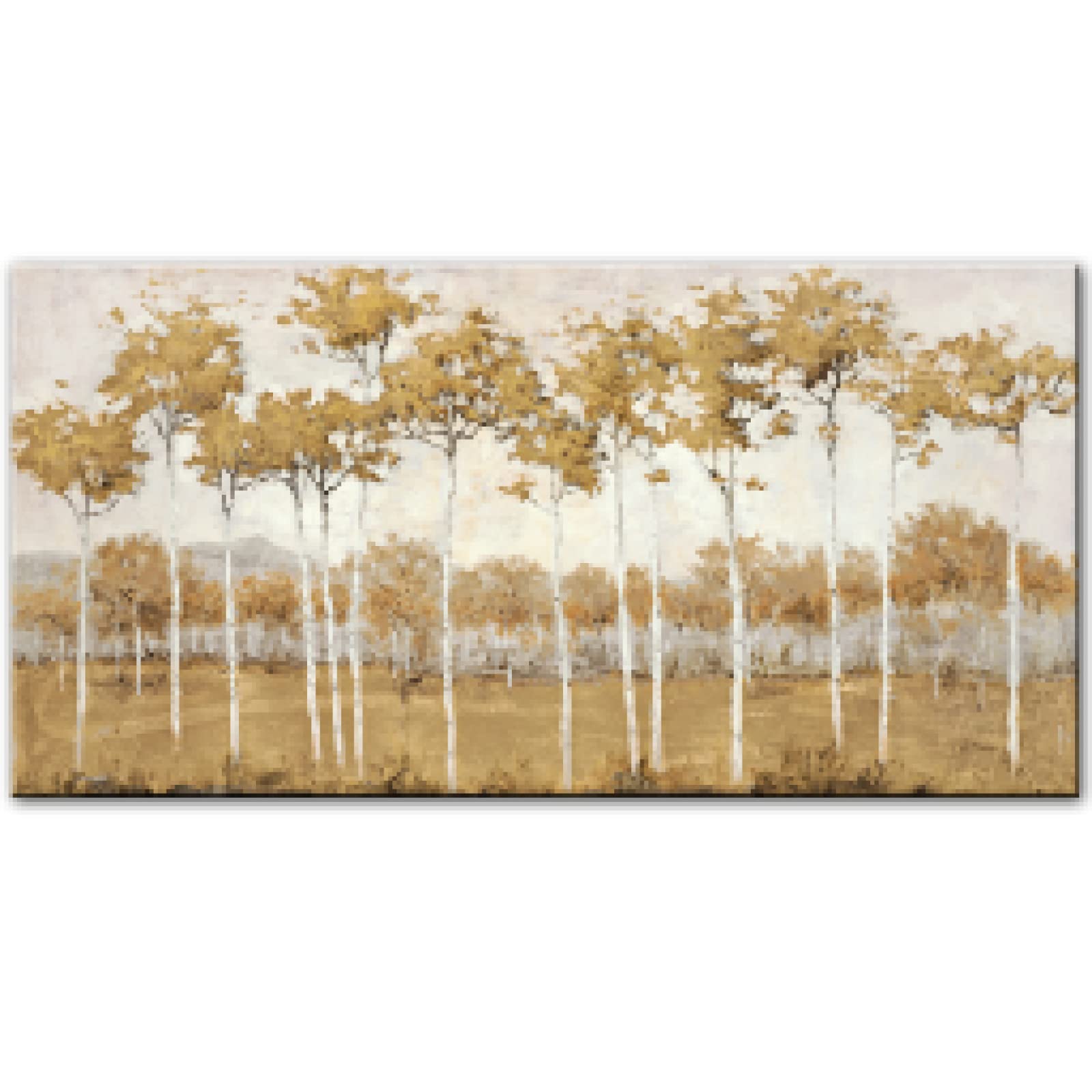 Toile érable doré 80x160cm grand format pour décoration murale grand salon - 8