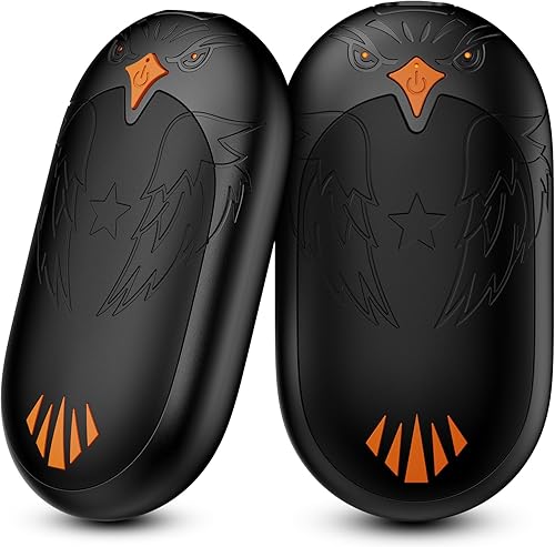 Magnetic Hand Warmers Rechargeable 2 Pack, Electric Hand Warmers with 24Hrs Long Heating, 2 in 1 Portable Handwarmers Cordless USB Pocket Hands Heater Outdoor Warm Gift for Hunting, Golf, Camping, Ski