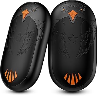 دفاية لليد كهربائية مغناطيسية قابلة لإعادة الشحن بقوة 8000 أمبير في الساعة مع 3 مستويات تدفئة لمدة 24 ساعة، هدايا للكريسماس وكرة القدم والجولف والتخييم والصيد وصيد الأسماك ومرضى رينود، عبوة من قطعتين