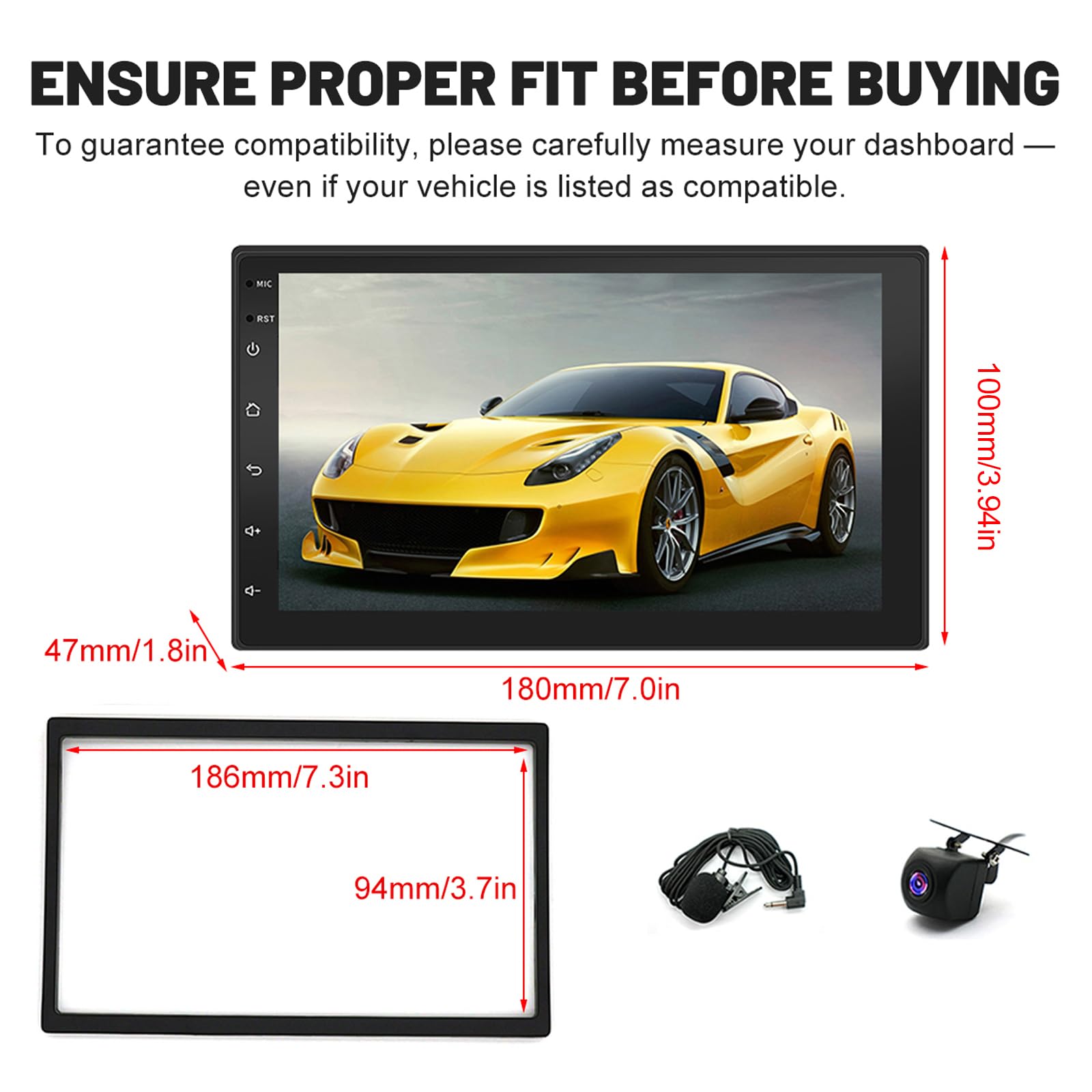 2+32G Android 13 Autoradio Stereo per Nissan Juke F15 2010-2011 con Carplay Android Auto, 7 pollici Touch Screen Radio Lettore Multimediale con navigazione GPS Mirror Link FM RDS SWC Schermo diviso
