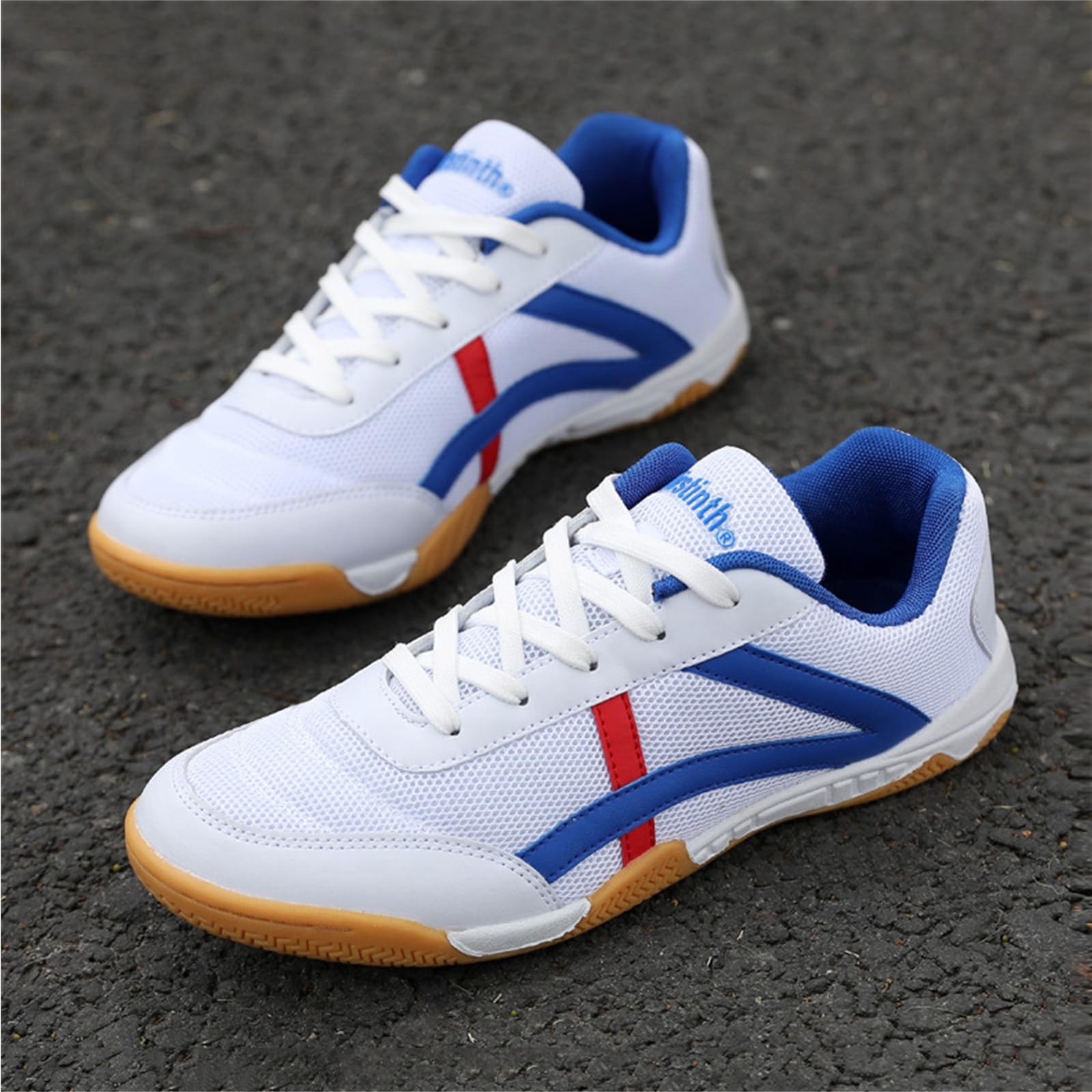 NGARY Badmintonschuhe für Erwachsene Herren Mesh Tennis Squash Turnschuhe Absorption Innenplatz Schuhe rutschfest Atmungsaktiv für Volleyball Pickleball