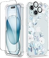 Vista 127 de GVIEWIN - Funda para iPhone 11 con protector de pantalla + protector de lente de cámara, cubierta protectora transparente suave de poliuretano