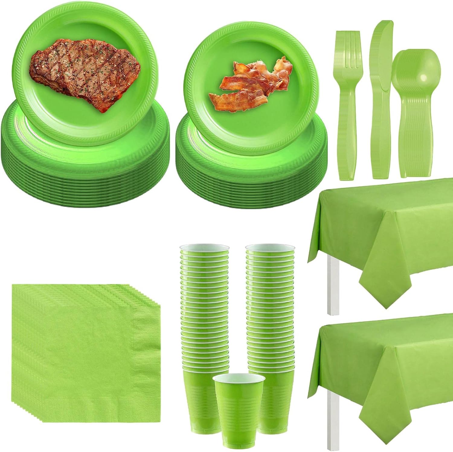 Wangduodu Paper Dinnerware Set for 20 Guests, Disposables Party