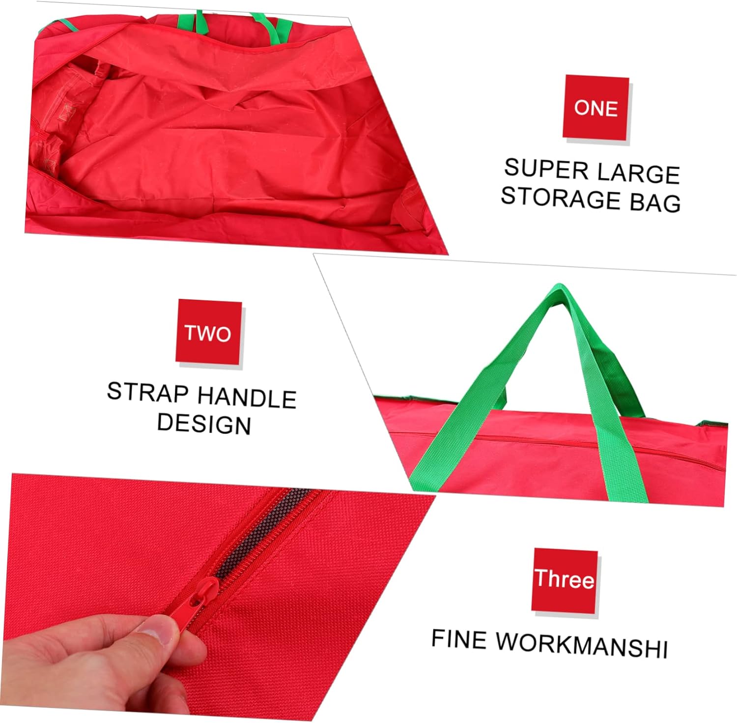 1pc Handbag Protector Storage Bag Versatile Organizer for Outdoor Furniture Cushions Seasonal Items Household Use Oxford Red Color