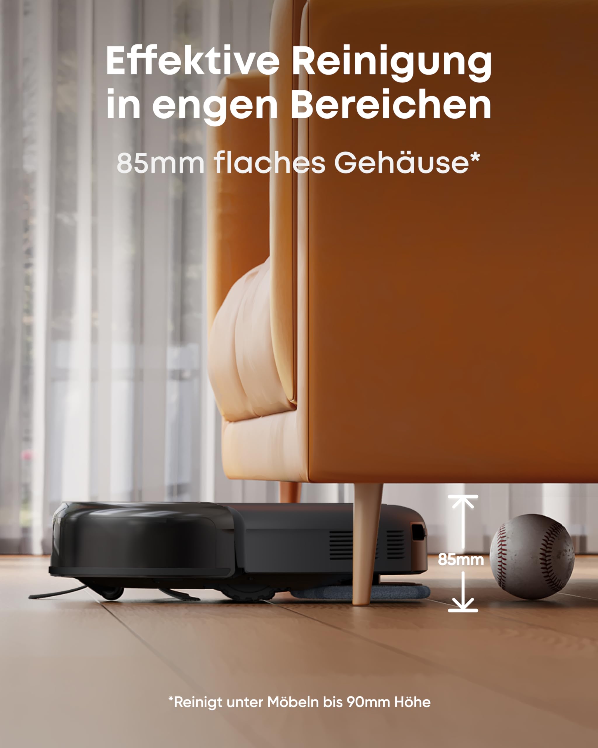 eufy Saugroboter Omni C20 mit All-in-One-Station, Auto-Entleerung, Auto-Wasch- und Trocknungsfunktion, 8,5cm Ultraflaches Design, 7.000Pa Starke Saugleistung, Staubsauger Roboter mit Wischfunktion