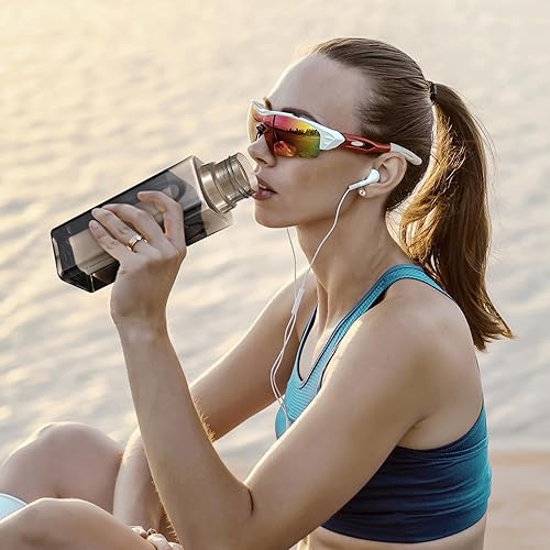 Miniatura 6 de Mifoci 30 botellas de agua de plástico a granel de 17 onzas para niños y adultos, botellas de bebidas portátiles reutilizables a prueba de fugas,