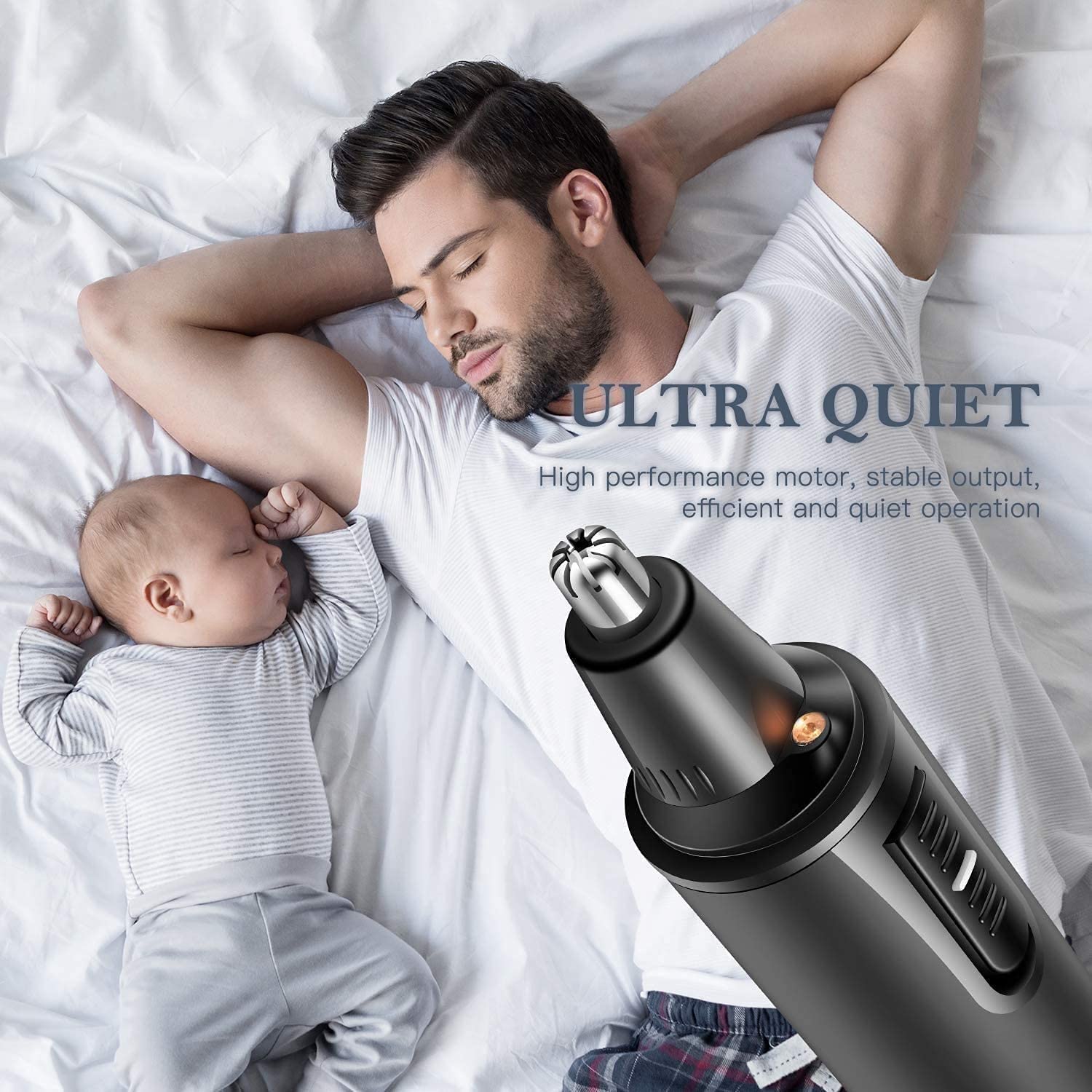 For uomo e donna, a batteria, IPX7, lame a doppio taglio for una facile pulizia ，Trimmer per capelli del naso