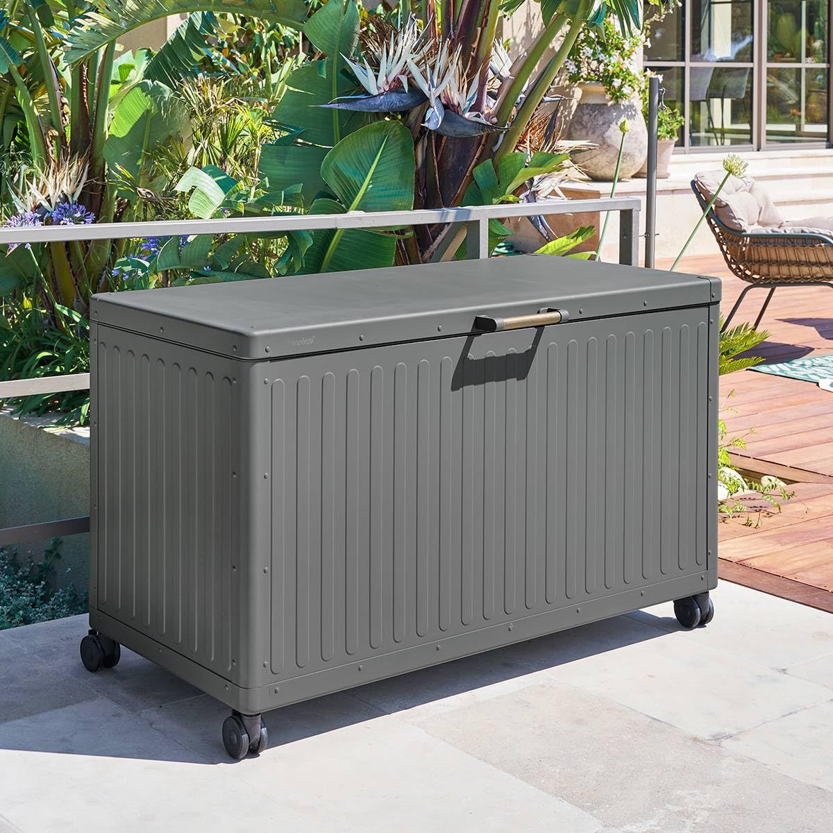 Hespéride - Coffre de rangement edenio graphite s 130 x 60,4 x 78cm en aluminium