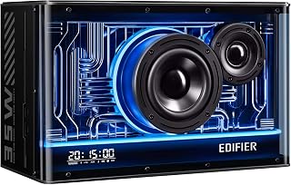 Edifier QD35 Hi-Res Bluetooth Tabletop Speakers: 40W RMS, GaN 35W Charging, Customizable Lights & EQ for PC/Phone