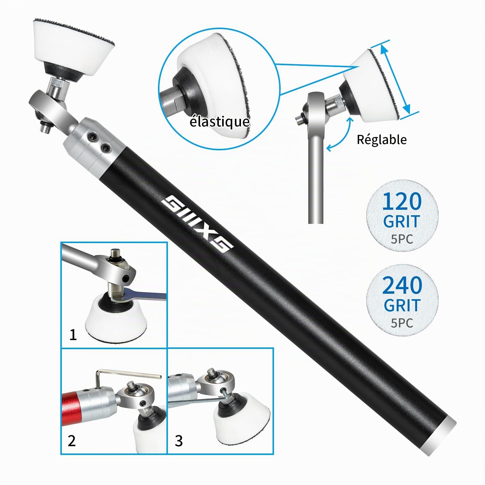 Outils de tournage du bois, outils de tournage en carbure en forme de diamant avec ponceuse à bol, tournage remplaçable avec inserts en carbure de 8 pièces pour le tournage du bois