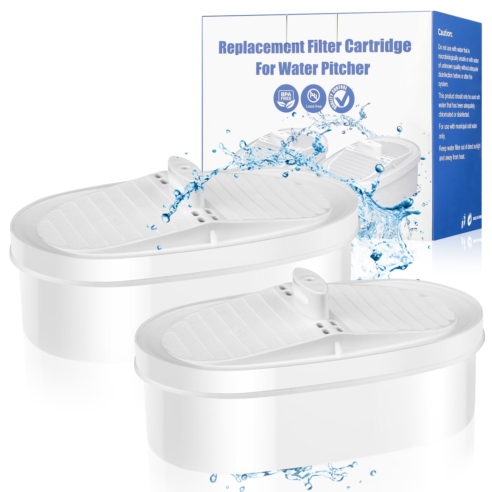 2 Pack WD-PF-01A Plus Water Filter for All Water-Drop Pitcher Filtration System, Water Filter Cartridges Replacement Compatible with Water-Drop WD-PF-01A Plus Reduces PFOA/PFOS Chlorine-image-11