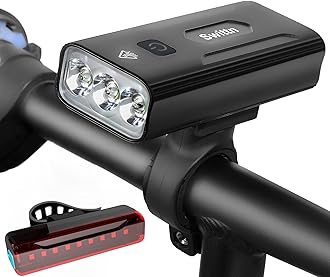 3000 Lumen Super Bright Bike Lights,5200mAh Runtime 10+ Hours,Rechargeable Bicycle Lights Front and Back for Night Riding,5 Light Modes,Easy to Install for Men Women Kids Road Mountain Cycling