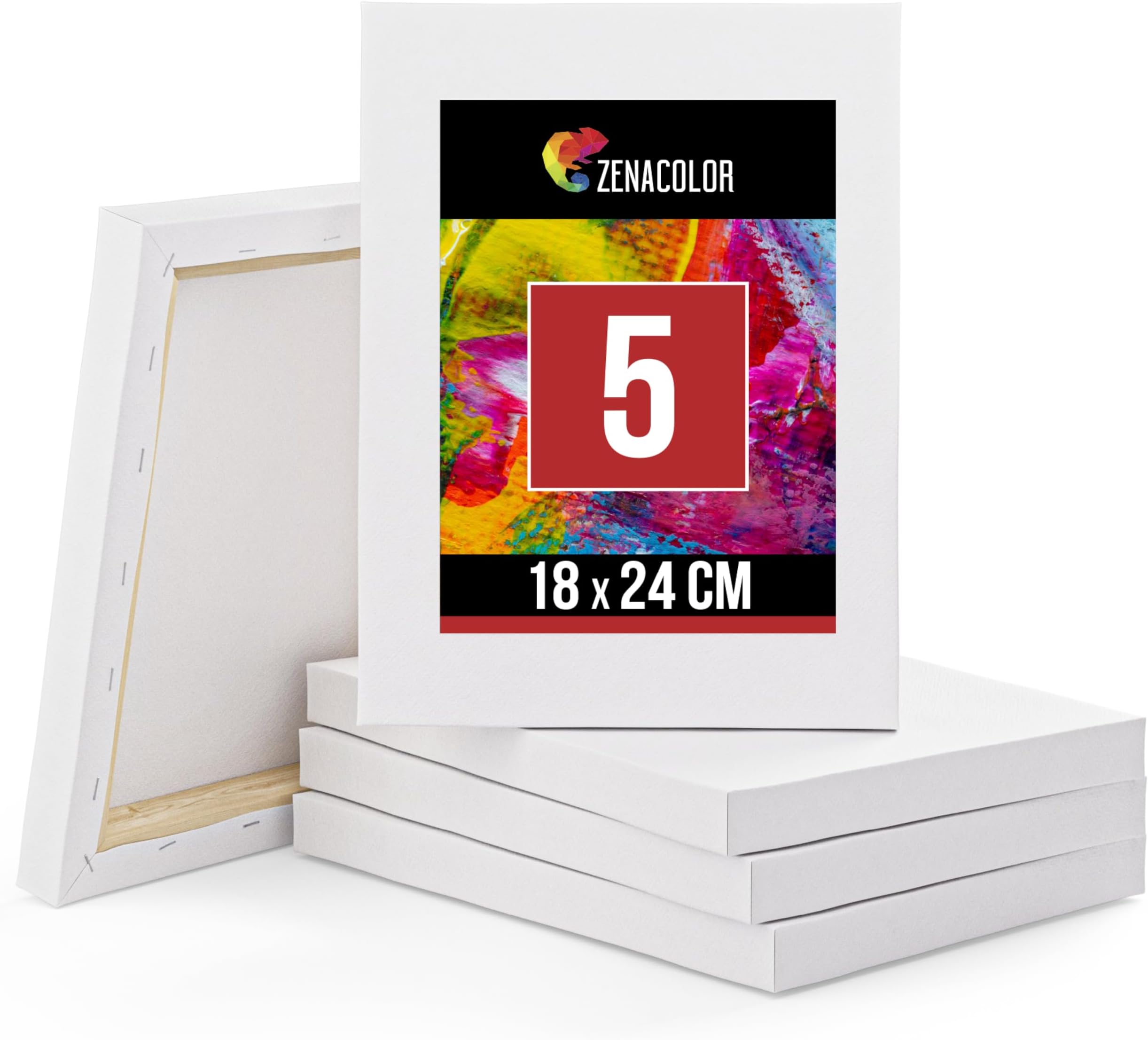 Toile Peinture Grand Format 30X40Cm Lot De 5 Toiles À Peindre Encadrées