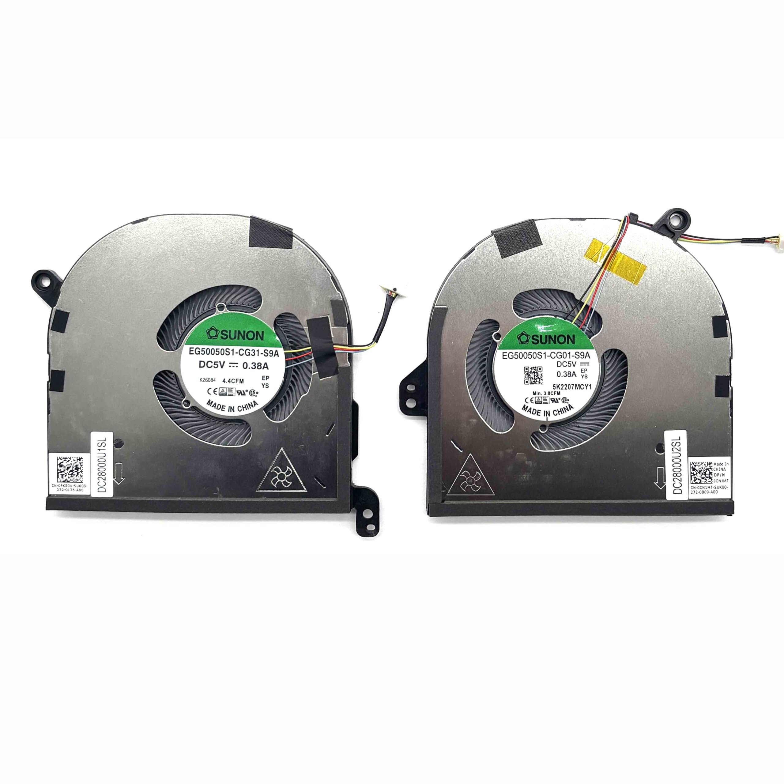 FUGWEFRG New CPU+GPU Cooling Fan Replacement for DELL XPS 15 9510 Laptop, P/N: 0FK50V 0CN1MT, FK50V CN1MT