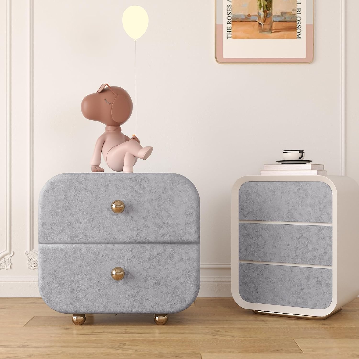 Grey Velvet Fabric Wallpaper Self Adhesive Soft Felt Fabric Liners for Drawer Jewelry Box 15.7"x160" Velvet Flocking Shelf Liner Peel and Stick Grey Felt Sheets for Cabinets Room DIY Project