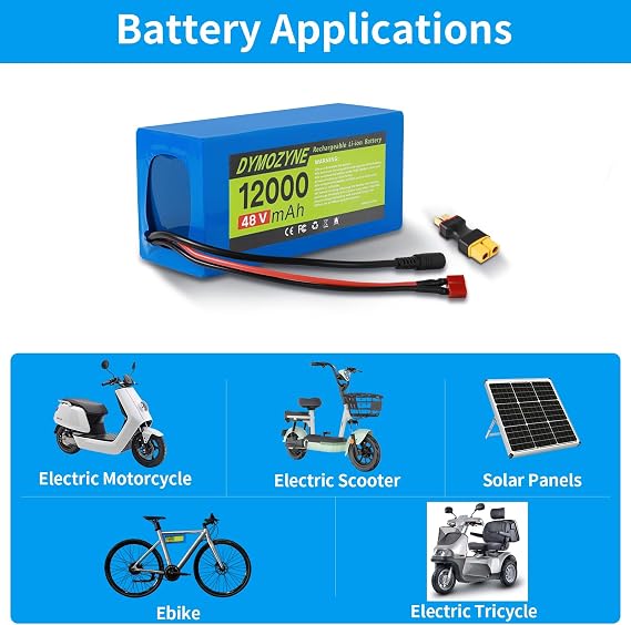 36V 48V Ebike Battery, 12Ah 20Ah Lithium-ion Battery Pack with 30A BMS, High Power Replacement Battery for 100W-2000W Electric Bike Motor, Scooter, Go-Kart & DIY E-Bicycle, Long Range Cycles