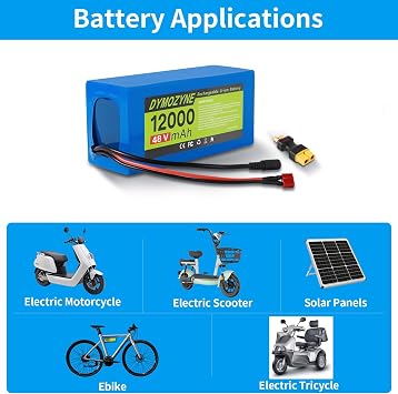 36V 48V Ebike Battery, 12Ah 20Ah Lithium-ion Battery Pack with 30A BMS, High Power Replacement Battery for 100W-2000W Electric Bike Motor, Scooter, Go-Kart & DIY E-Bicycle, Long Range Cycles