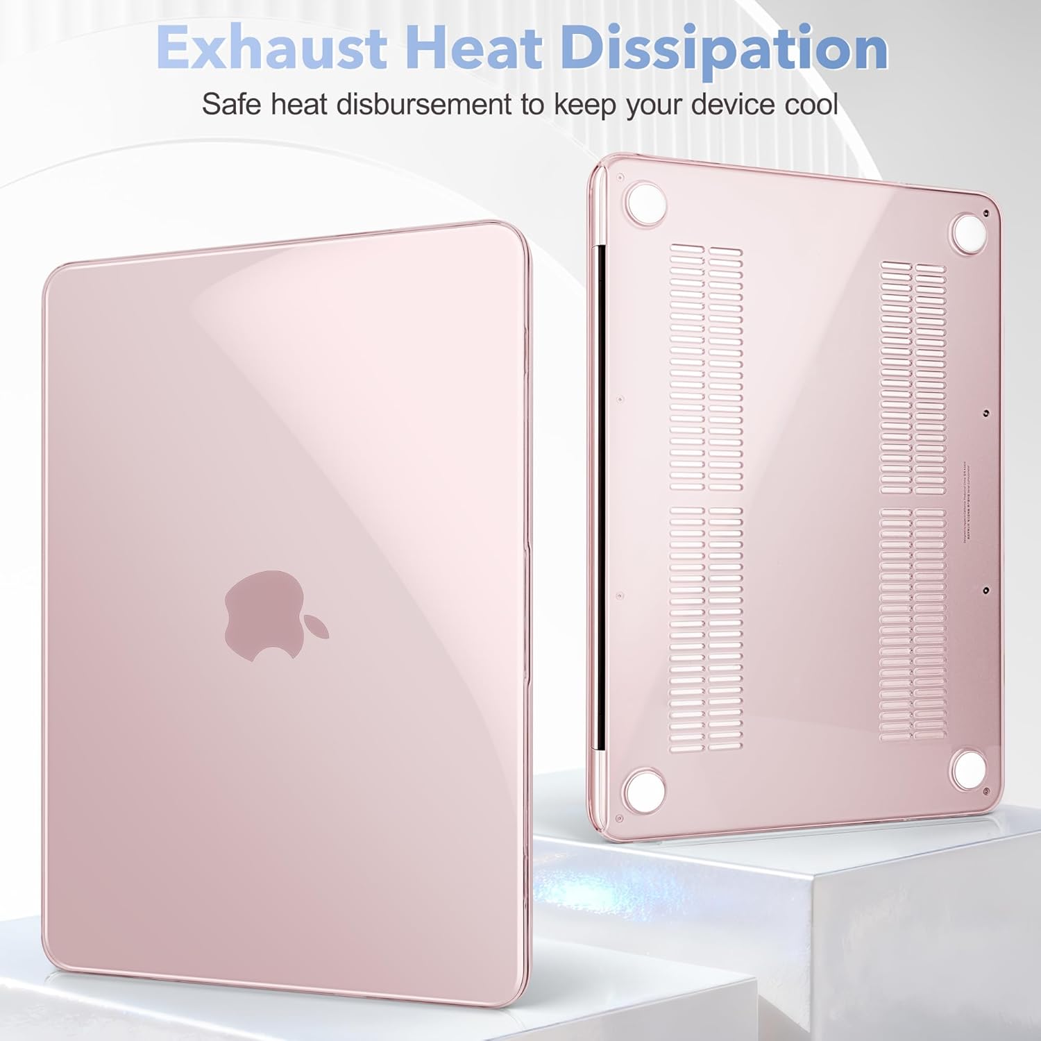 May Chen for MacBook Neo 13 inch Liquid Retina Display ((2026 Release A3404), Slim & Lightweight Protective Case with Screen Protector&Keyboard Cover&Dust Plug, Crystal Blush