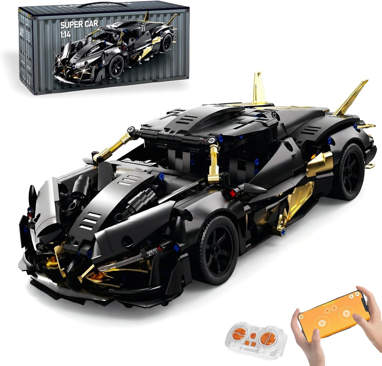 Remote Control Car DIY Kit, STEM Toys for 12 Year Old Boy Gifts, RC Cars for Adults with App Control, Educational Science Kits for Kids Age 12-14