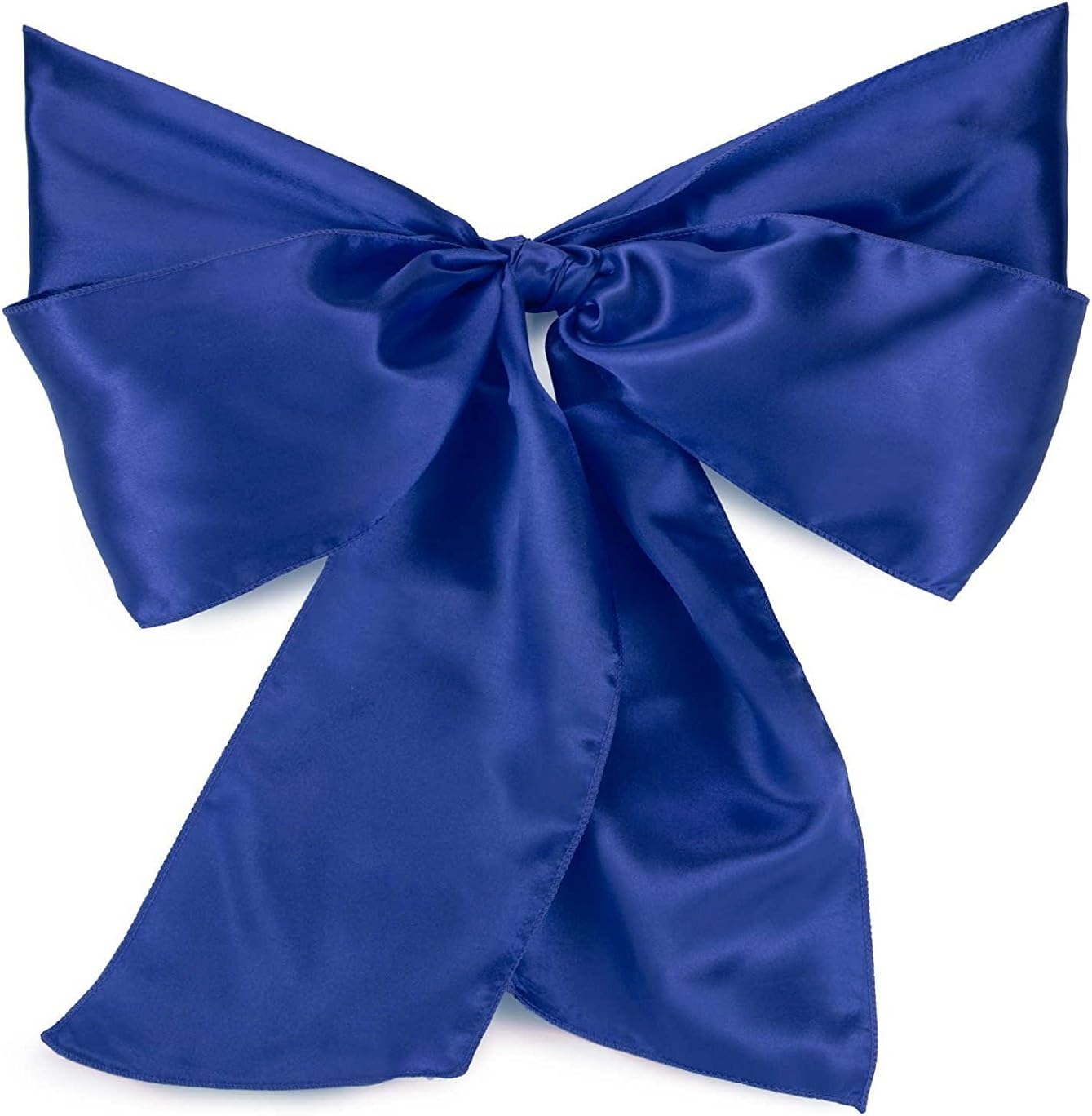 Combo-Royal Blue Satin 10 TR & 50 Bow Combo-Royal Blue Satin 10 Table Runner & 50 Bow Sashes Combo of Tablerunner & Chair Bow Sash for Wedding, Royal Blue