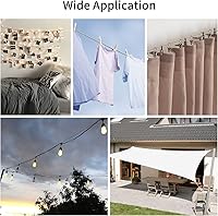 Vista 6 de Kit de accesorios para toldo de 6 pulgadas, juego de 84 piezas de accesorios de montaje de vela de acero inoxidable con 48 pies (12 pies x 4) cables