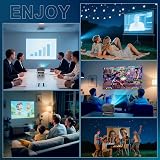 2025 Upgraded Smart Projector 4K Support,26000 Lumen 4P/4D Keystone Native 1080P WiFi6 Bluetooth 5.2 Portable Video Projector for Home Bedroom Outdoor,Massive APPs,180° Rotatable - 8