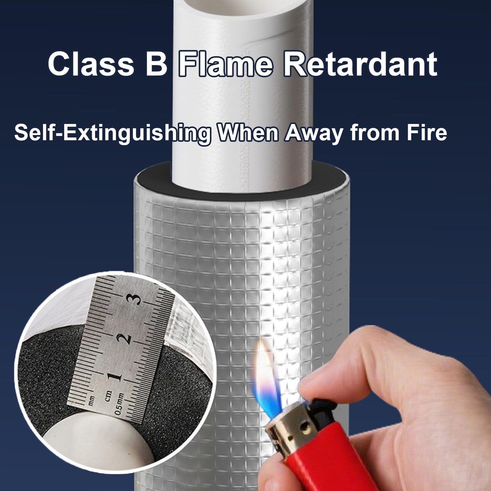 Aislante Tubo Aire Acondicionado de Aluminio, Tubo Espuma Aislante Agua Precortadas para Exteriores Protector de Sistemas de Calefacción y Aire Acondicionado Central(2.7*1.0*90cm/1.1*0.4*35.4in)