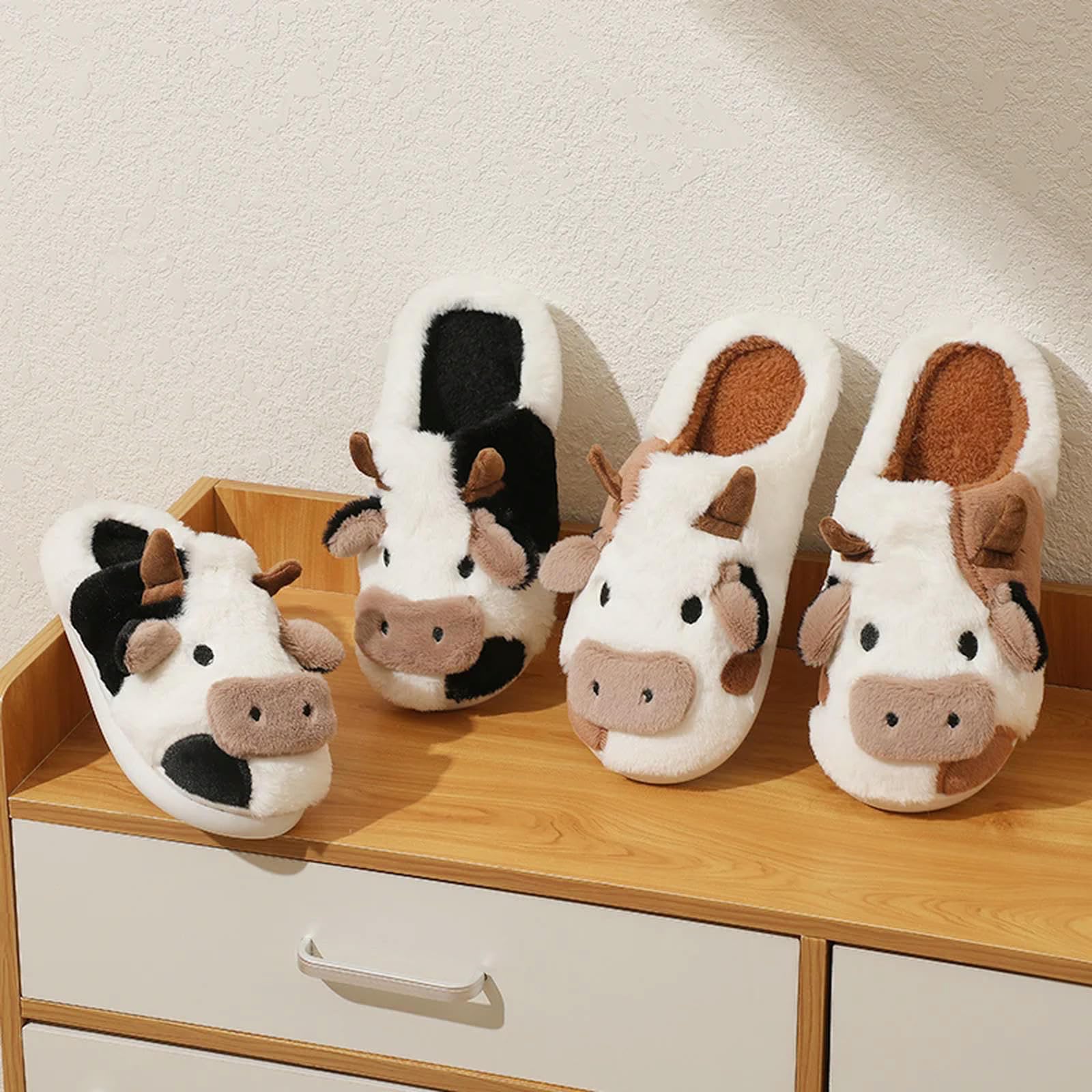 Pantofole di Peluche Fumetti Unisex Fumetti Caldi Pantofole Coppia di Diapositive Non Slip