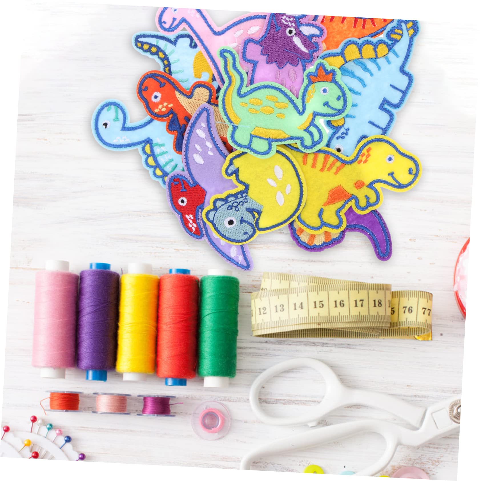 VILLCASE 4stücke Cartoon Dinosaur Patches Bügelflicken Für Kinderbekleidung Rucksäcke Hüte Und Jeans Zum Reparieren Und Dekorieren