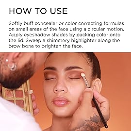 Sigma Beauty Professional E28 Detail Buffer Brush - Professional Eyeshadow Brush for Seamless Cream or Liquid Eyeshadow Blending, Packing on Metallic Shades & Highlighting the Brow Bone (1 Brush)