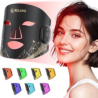 FOLOKE Máscara de terapia de luz roja para ca...
