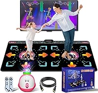 YRPRSODF Double Dance Mat for Kids & Adults: 200+ Songs, 100+ Games, AR Camera TV Dance Pad, Plug & Play Family Exercise Fun