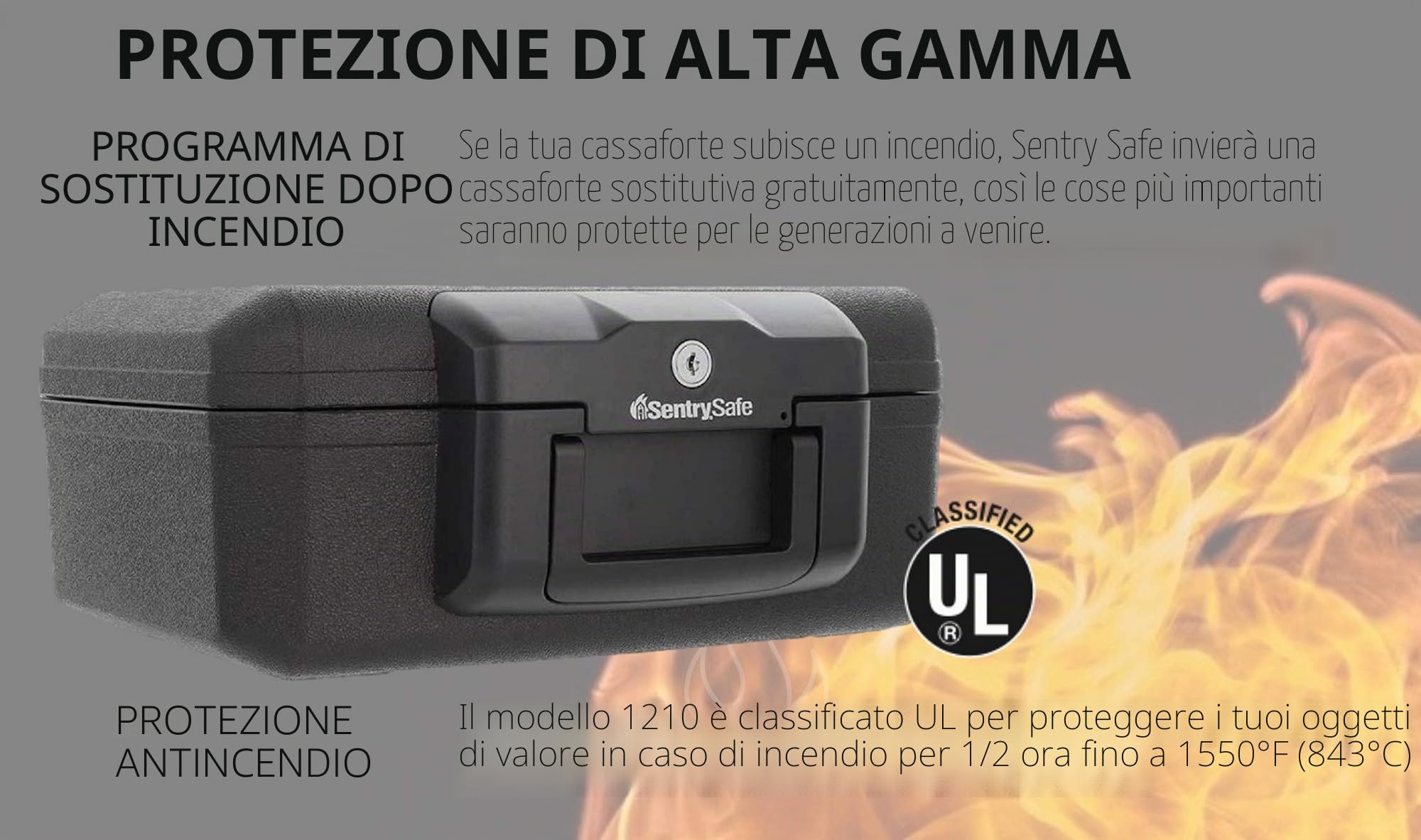 Sentry Safe 1210 Cassaforte Piccola Porta Documenti
