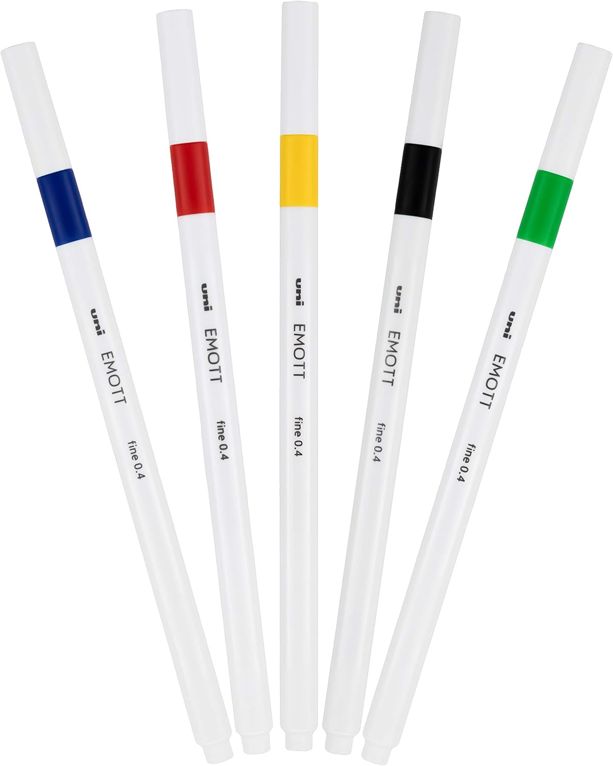uni-ball EMOTT Fine Line Pens, Fine Point (0.4mm), Assorted Ink, 5-count, Vivid