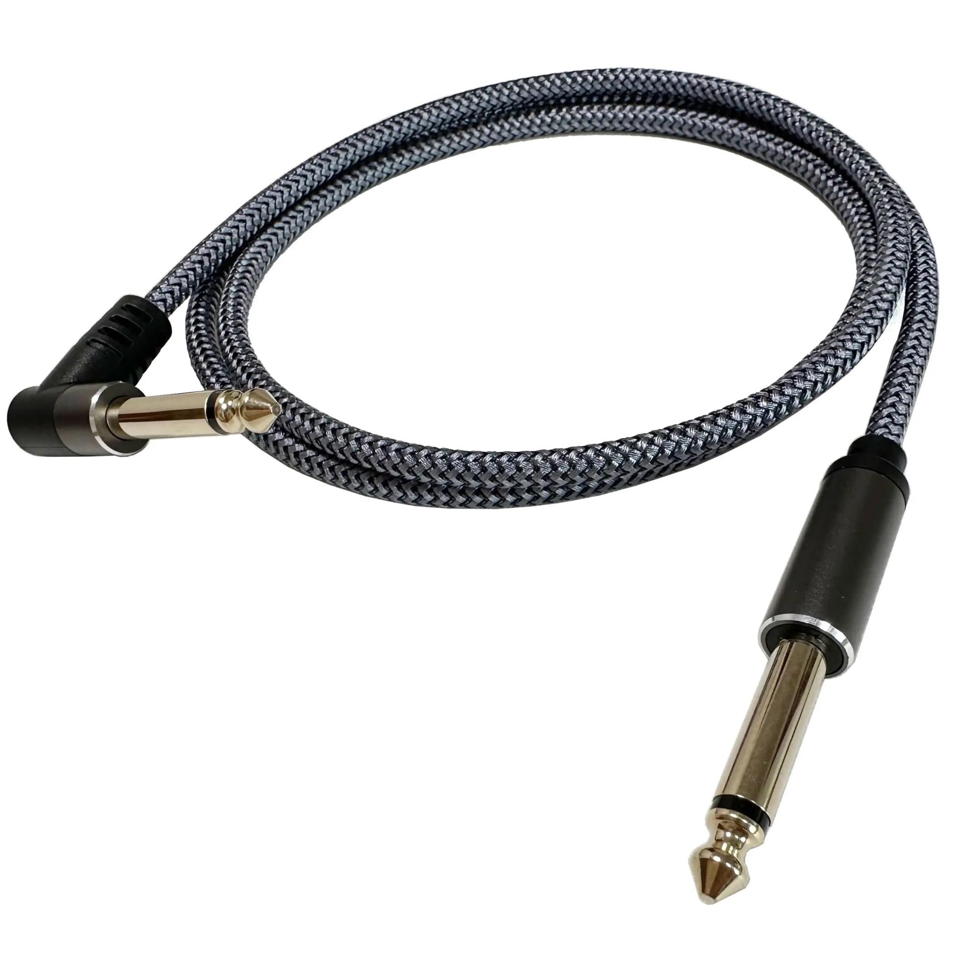 1/4'' Ausgang 90 Grad Vergoldetes Monokabel 6,5 Mm Für E-Gitarren Mixer Verstärker | Gitarren-Audiokabel(Type4,15m)