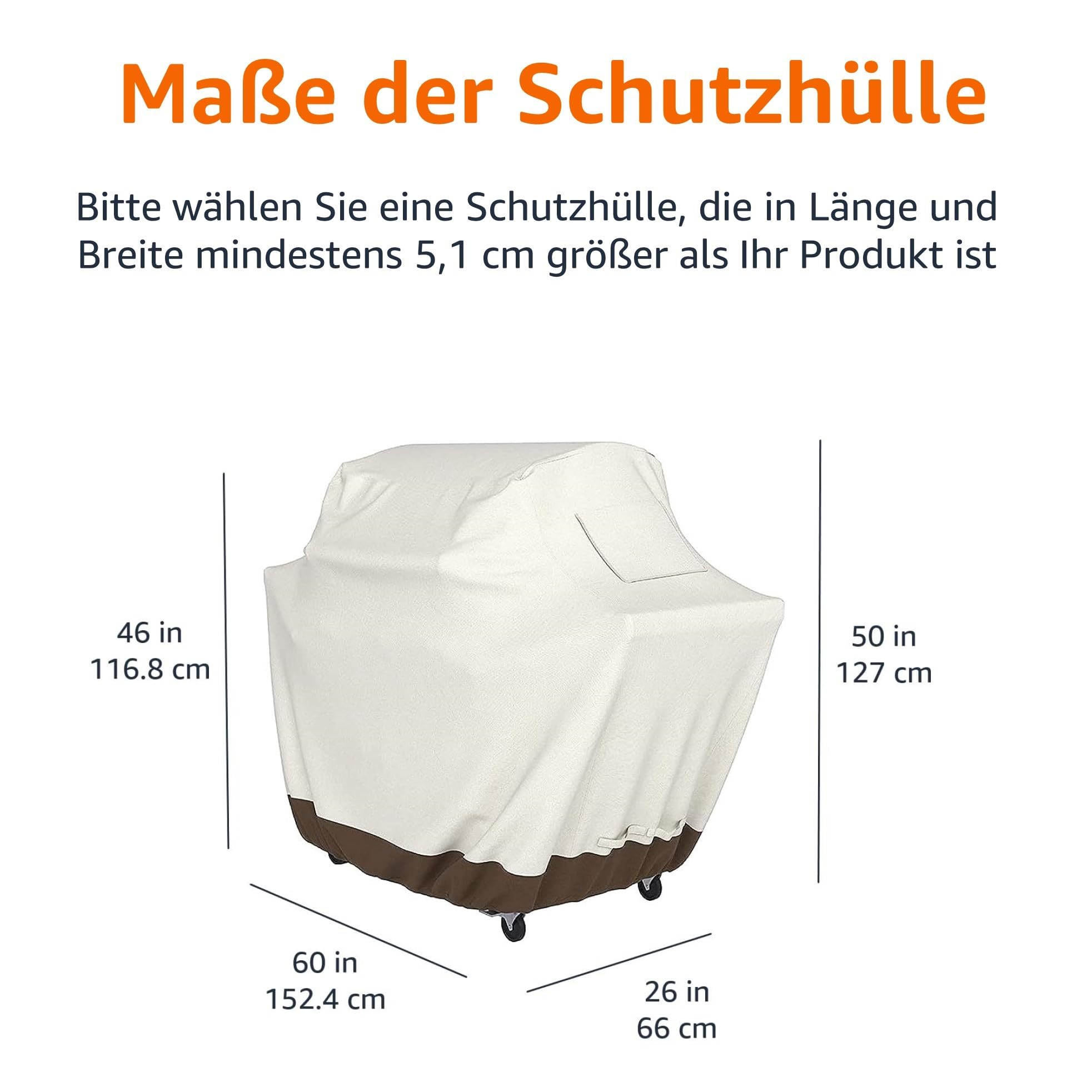 Amazon Basics Grillabdeckung, Gurte mit Click-Verschluss, Gr. M