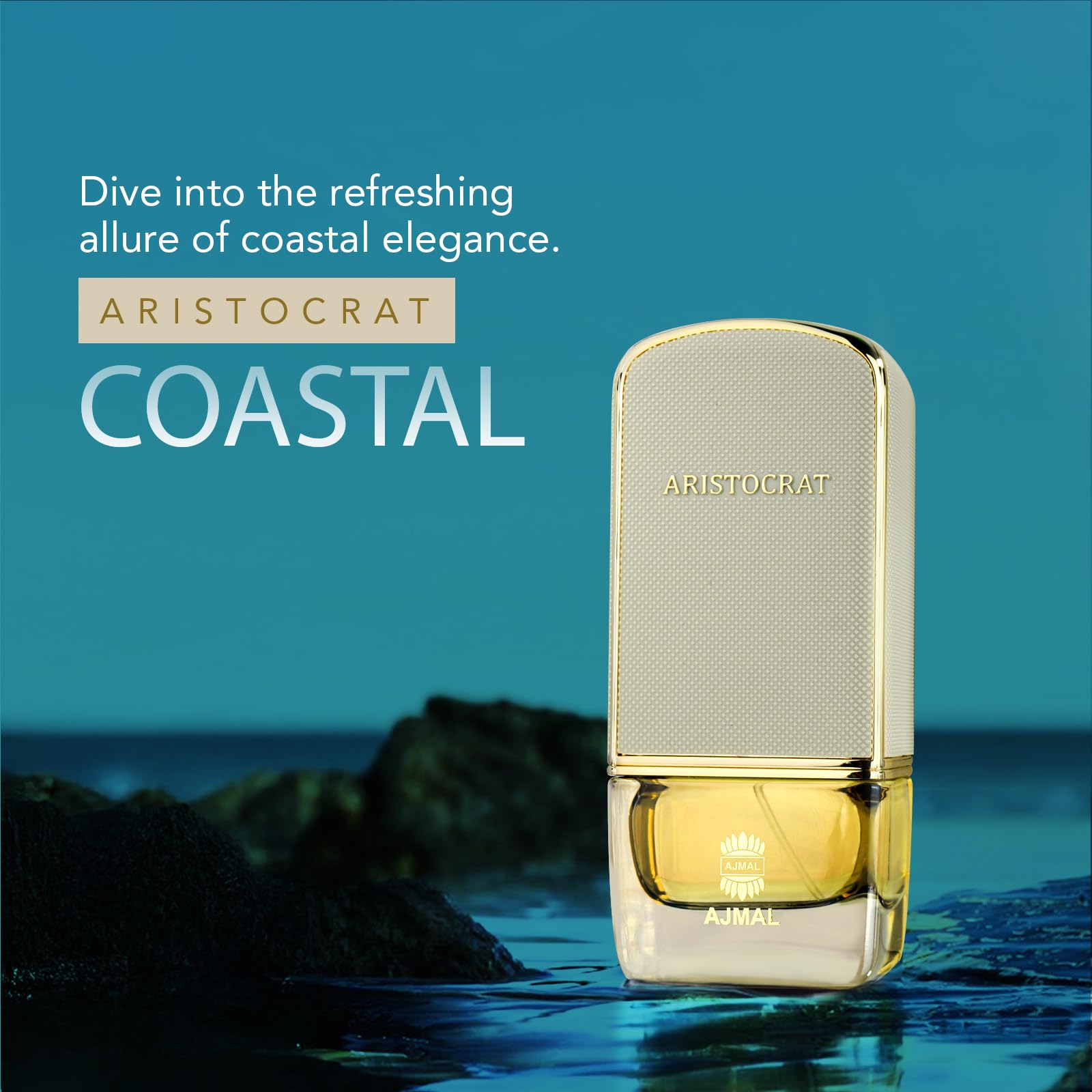 Ajmal Aristocrat Coastal For Him Eau de Parfum 75 ml | Elegantes, blumig-fruchtiges Parfum für Herren | Langanhaltendes Eau de Parfum | Hergestellt in Dubai | Signature Aristocrat Kollektion