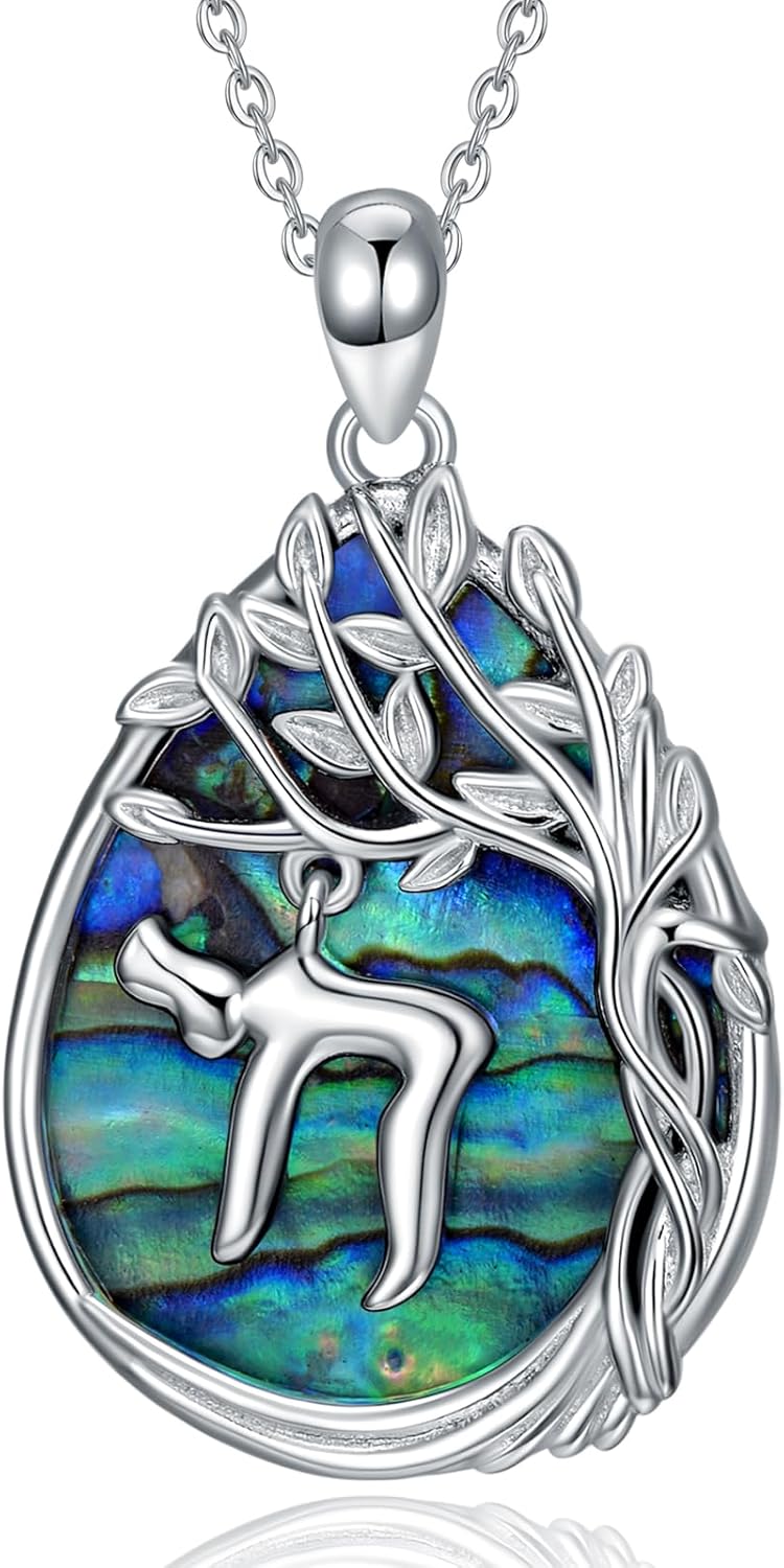 Jewish Jewelry Tree of Life Necklace 925 Jewish Sterling Silver Pendant Necklace Women Gift