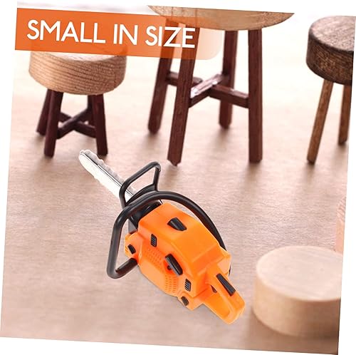 Miniatura 5 de 2 unids casa de muñecas motosierra muñeca de plástico mini juguetes de plástico al aire libre juegos mini motosierra estatuilla juguete falso modelo