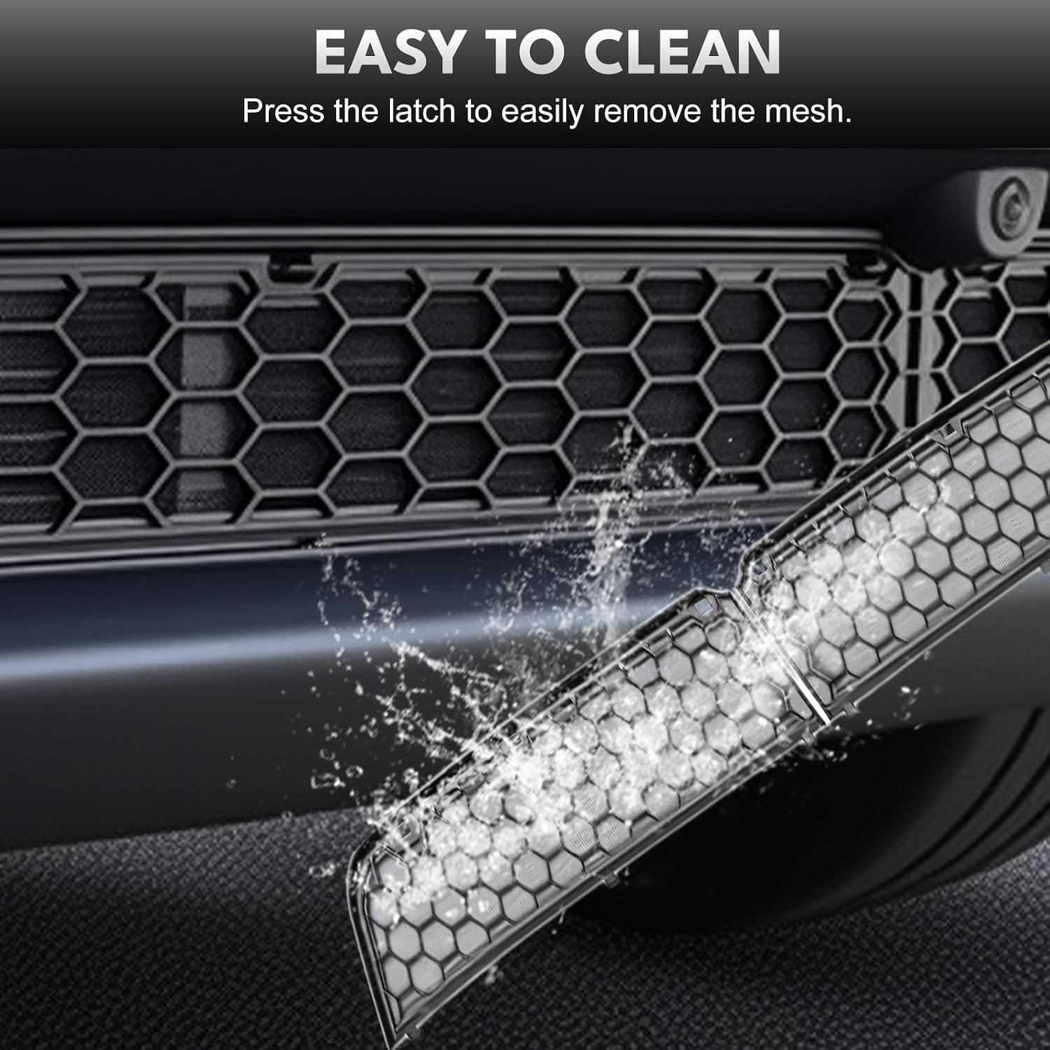 Front Grille Mesh Inserts for Tesla Model Y Juniper 2025 2026, ABS Air Vent Grille Cover with Insect & Debris Protection for Tesla Model Y Juniper Accessories (Not fit 2026 Standard & Performance)