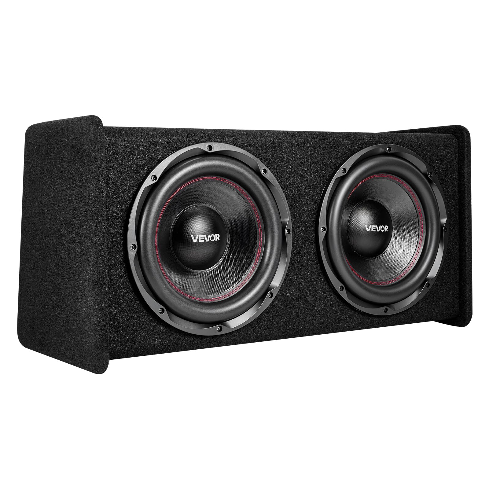 VEVOR Kit Subwoofer per Auto Sistema Audio con Cassa da 305 mm, Subwoofer Amplificatore 490 W RMS Separato Kit di Cablaggio, Pacchetto Amplificatore Gamma di Frequenza 30-200 Hz da Veicoli SUV Auto
