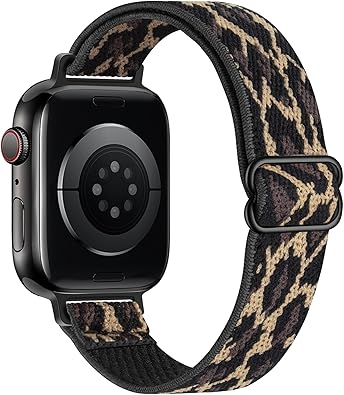 Slim Stretchy Bands Compatible with Apple Watch Band 40mm 41mm 42mm 38mm 44mm 45mm 46mm 49mm Women Men, Soft Fashion Nylon Braided Elastic Strap for iWatch Series 10 SE 9 8 7 6 5 4 3 2 1 Ultra 2