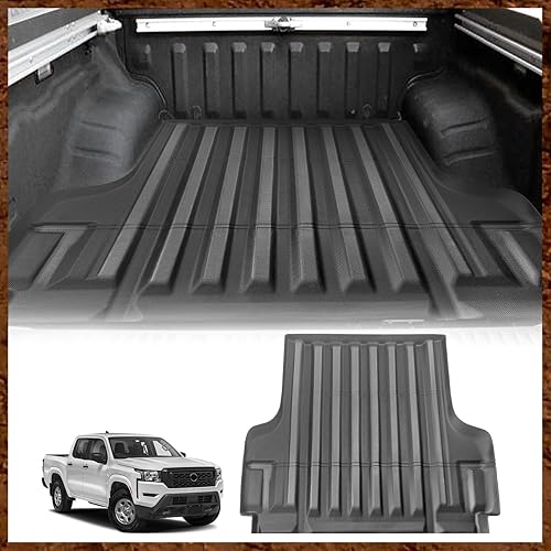 Muslogy Tapete para caja de camioneta Frontier 2022-2024 de 5 pies (60 pulgadas), material TPE para todo tipo de clima, forro de caja de camioneta