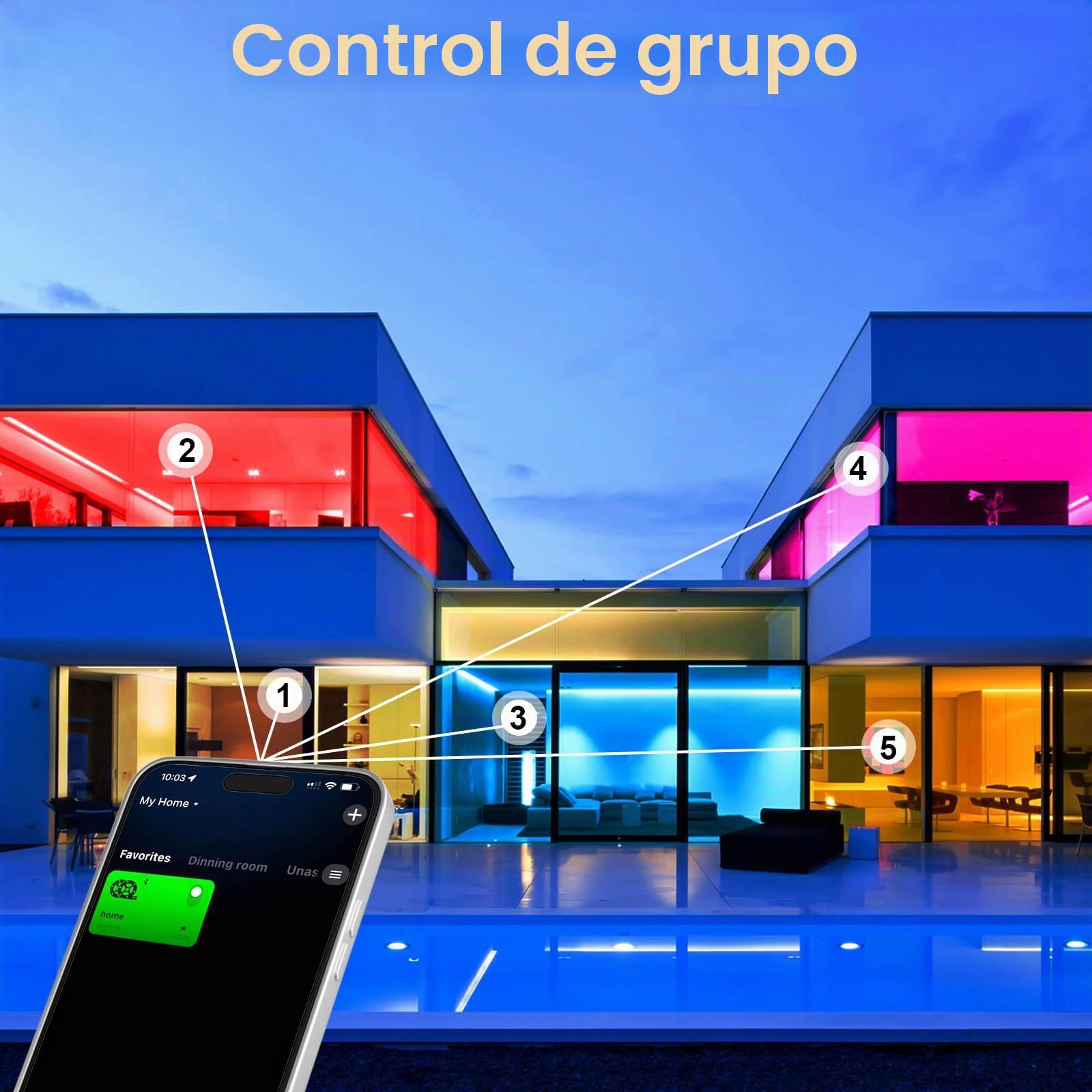 Luces Led Habitacion 10M,WiFi Tiras Led COB RGB+White +Dynamic color 576led/M 5760leds 24V Luces Led Habitación,16Millones de Colores y Música Modos,Para Google Home Assistant/Alexaz