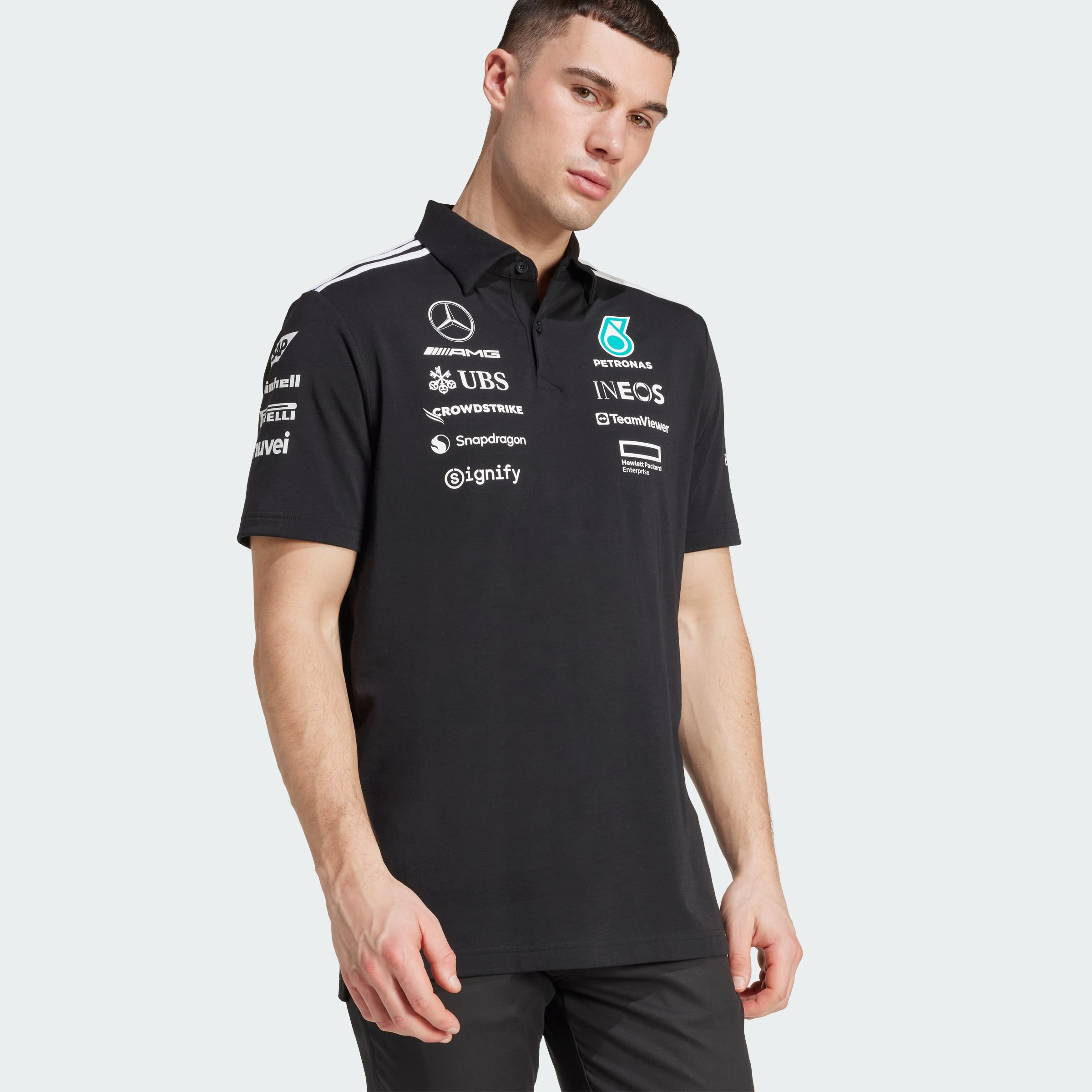 Adidas Hombre Mercedes - AMG Petronas Formula One Team Team Polo Black Men
