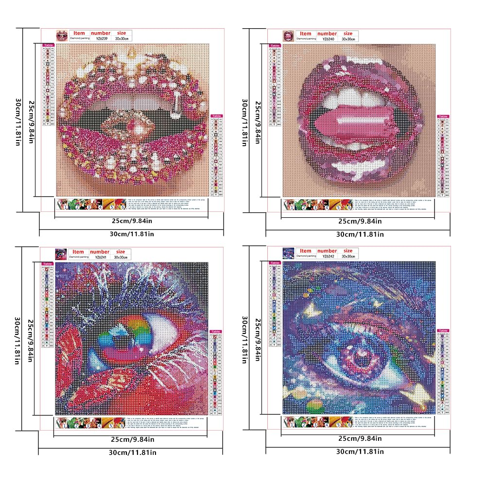 DCIDBEI Diamond Painting Quadrato 40x50 Cm – Kit Completo Con Tela Occhio Rosa, Candele E Universo