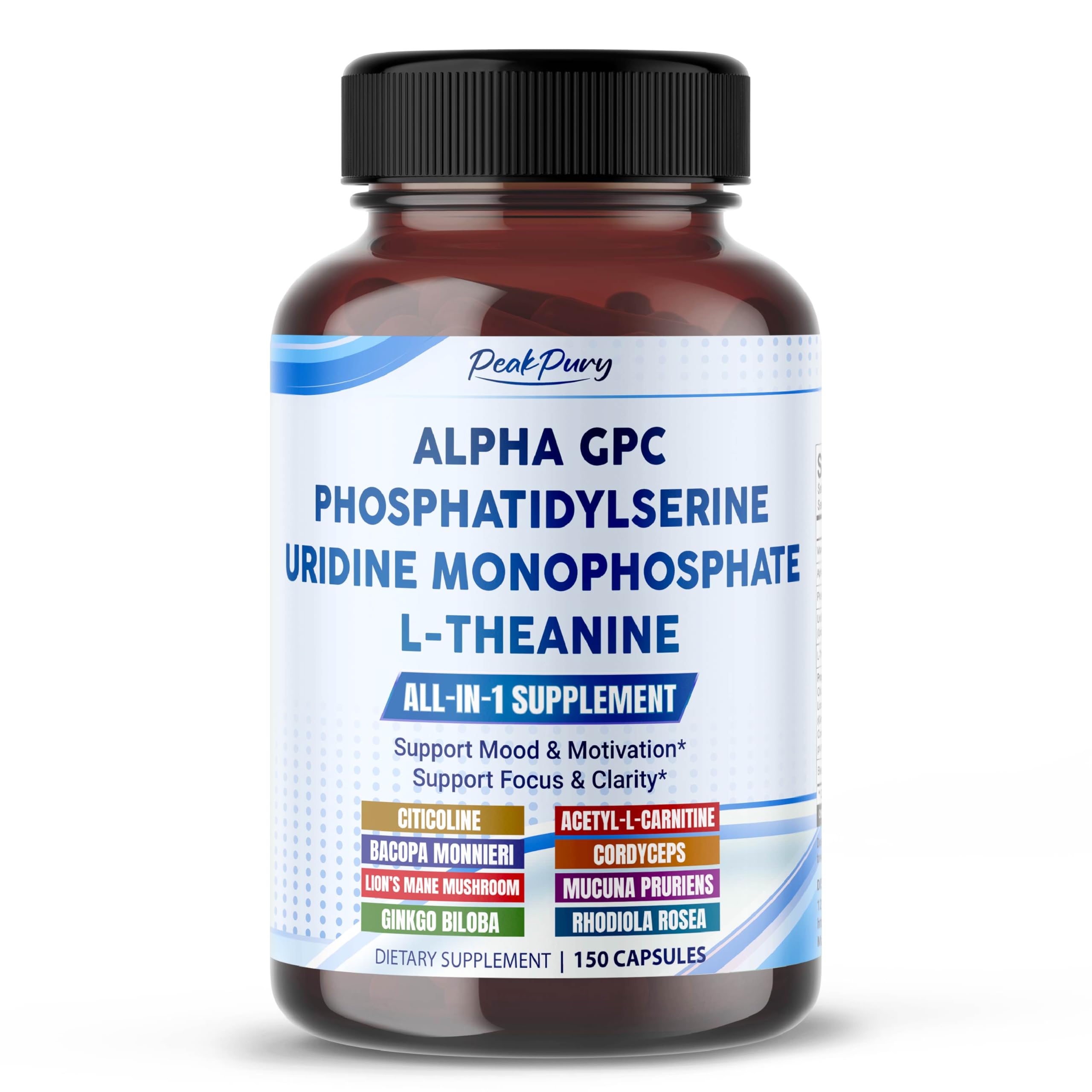 Alpha GPC Cognitive Complex with Phosphatidylserine, 150 Capsules 150 count (pack of 1)