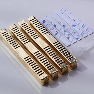 4 Pack Cigar Humidifier Strips for Humidor, Reusable Long-Lasting Humidity Control Solution with Adhesive & Dropper - Compact, Portable Travel Design for Cigar Box, Jar, Cabinet, Case (Gold)