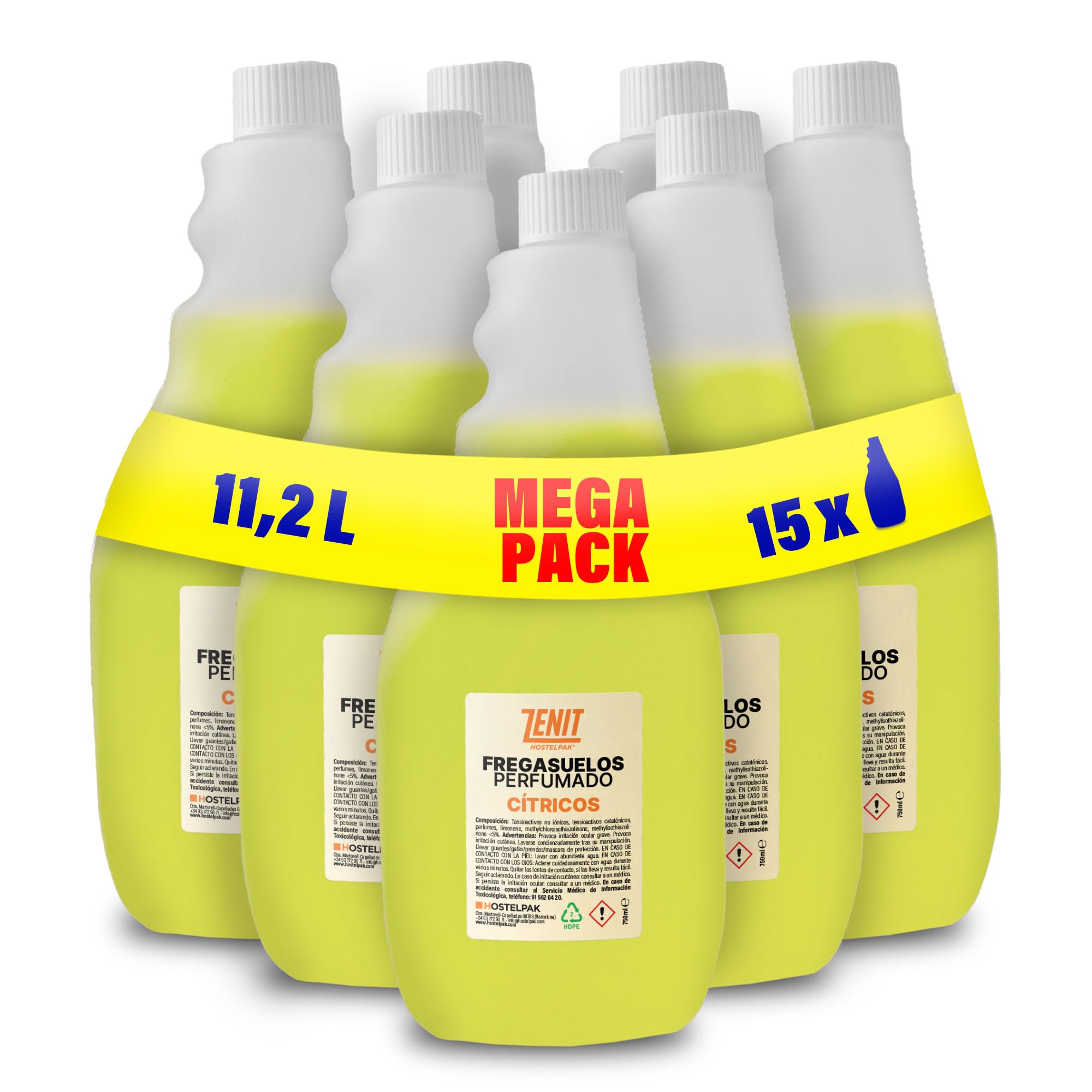 15 x 750ml - Zitrus-Bodenwischer, für alle Böden, Duft angenehm und langanhaltend