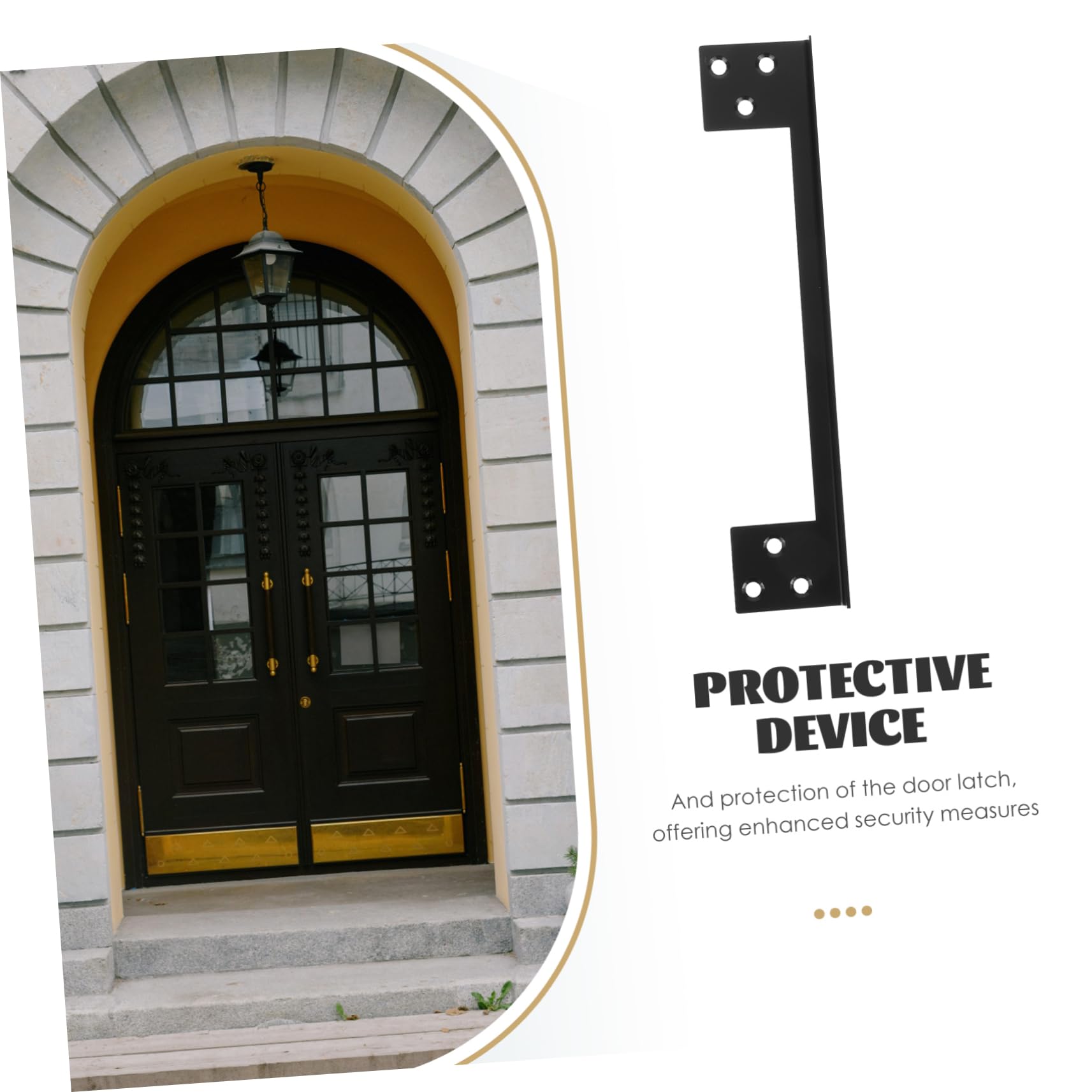 Artibetter 5piezas Protector De Puerta Latch De Inoxidable Cubierta De Seguridad Para Pestillos De Puertas Exteriores Instalación Rápida y Fácil Para Seguridad Adicional